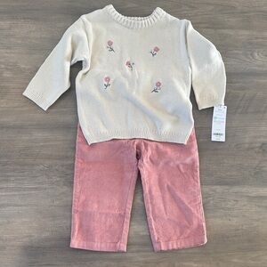 Carter's Cream and Pink Kids Matching Set